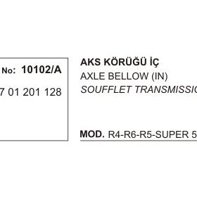 Üçel 10102A Renault R12 İç Aks Körüğü