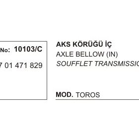 Üçel 10103C Renault R12 İç Aks Körüğü