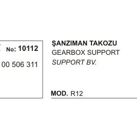 Üçel 10112 Renault R12 Şanzuman Takozu