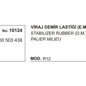 Üçel 10124 Renault R12 Viraj Demir Lastiği