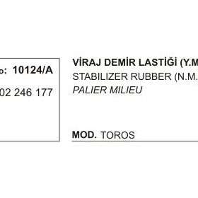 Üçel 10124A Renault R12 Viraj Demir Lastiği