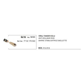 Üçel 10151 Renault R12 Viraj Tandır Kolu