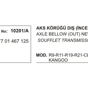 Üçel 10201A Renault Clio Aks Körüğü
