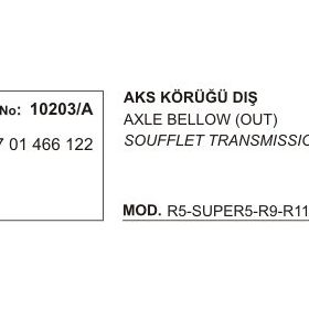 Üçel 10203A Renault Clio Dış Aks Körüğü