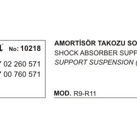 Üçel 10218 Renault R11 Amortisör Takozu