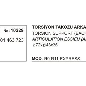 Üçel 10229 Renault R9 Torsiyon Takozu