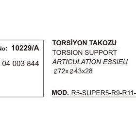 Üçel 10229A Renault R9 Torsiyon Takozu