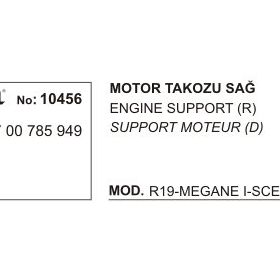Üçel 10456 Renault R19 R19 Megane Sağ Motor Takozu