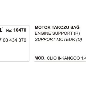 Üçel 10470 Renault Megane Clio II Kango Sağ Motor Takozu