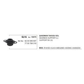 Üçel 10475 Renault Clio Sol Şanzıman Takozu