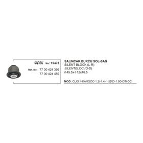 Üçel 10478 Renault Clio Sağ Sol Salıncak Burcu