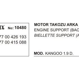 Üçel 10480 Renault Megane Kango 1.9D Arka Motor Takozu