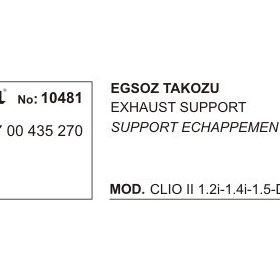 Üçel 10481 Renault Clio Egzoz Takozu