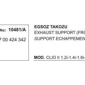 Üçel 10481A Renault Clio Egzoz Takozu
