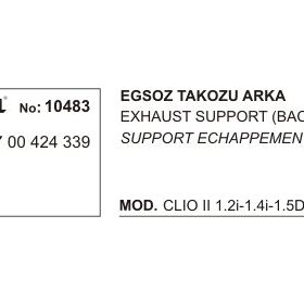 Üçel 10483 Renault Clio Arka Egzoz Takozu