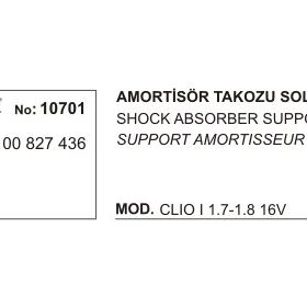 Üçel 10701 Renault Clio Amortisör Takozu
