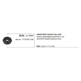 Üçel 10701 Renault Clio Amortisör Takozu
