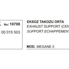 Üçel 10708 Renault Megane Orta Egzoz Takozu