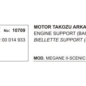 Üçel 10709 Renault Megane II Scenic II Dacia Logan Arka Motor Takozu