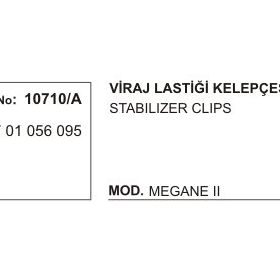 Üçel 10710A Renault Megane Viraj Lastiği Kelepçesi