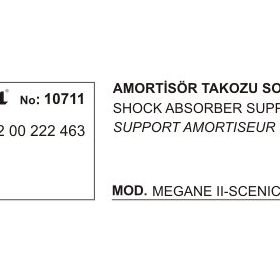 Üçel 10711 Renault Modus Amortisör Takozu