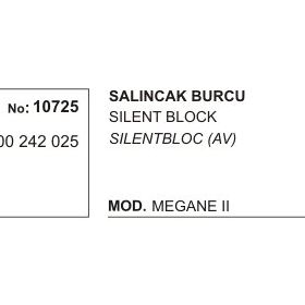 Üçel 10725 Renault Megane Ön Salıncak Burcu