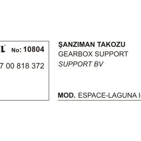 Üçel 10804 Renault Laguna Sol Şanzıman Takozu