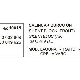 Üçel 10815 Renault Laguna Ön Salıncak Burcu