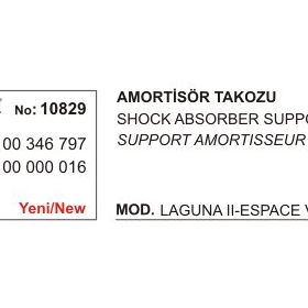 Üçel 10829 Renault Espace Şanzıman Takozu