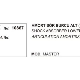 Üçel 10867 Renault Master Alt Büyük Amortisör Burcu