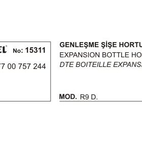 Üçel 15311 Renault R9 Genleşme Şişe Hortumu