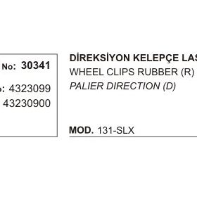 Üçel 30341 4323099 43230900 Fiat Kartal SLX 131 Sağ Direksiyon Kelepçe Lastiği