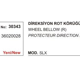 Üçel 30343 36020028 Fiat M131 SLX Sağ Hidrolik Direksiyon Rot Körüğü