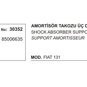 Üçel 30352 Fiat DKS M131 Yeni Model 3 Delik Amortisör Takozu