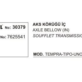 Üçel 30379 7625541 Fiat Palio Tempra Tipo Uno Siena İç Aks Körüğü