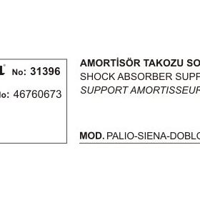 Üçel 31396 Fiat Albea Palio Siena Doblo Sol Amortisör Takozu