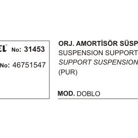Üçel 31453 Fiat Ducato Orjinal Doblo Arka Amortisör Takozu