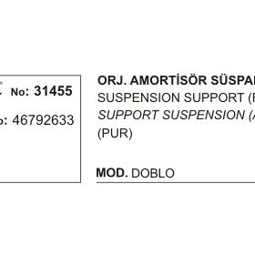 Üçel 31455 Fiat Doblo Ön Amortisör Takozu