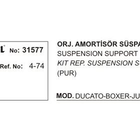 Üçel 31577 Fiat Ducato Boxer Jumper Amortisör Takozu Takımı