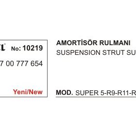 Üçel 7700777654 Fiat M124 10219 R9 R11 R19 R21 Amortisör Rulmanı