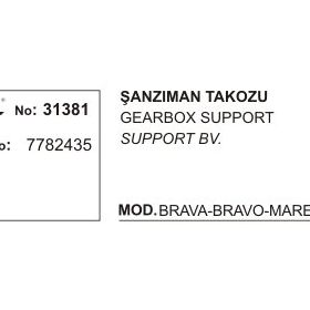 Üçel Fiat Coupe 31381 Brava Bravo Marea 1.8 2.0 Şanzıman Takozu