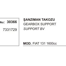 Üçel Fiat M131 30366 131 1600 cc Şanzıman Takozu