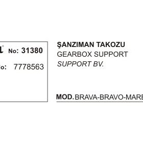 Üçel Fiat Marea 31380 Brava Bravo Marea 1.6 7778563 Amortisör Takozu