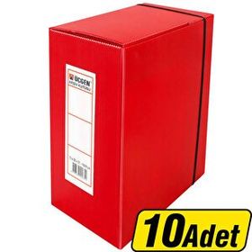 Üçgen 22x31x13 cm Kırmızı 10'lu Arşivleme Kutusu