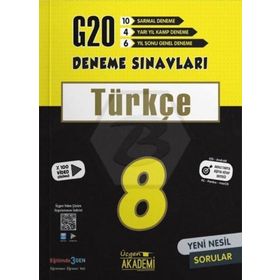 Üçgen Akademi 8. Sınıf LGS Türkçe 20 Deneme Sınavı