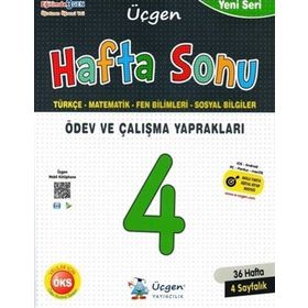 Üçgen Yayıncılık 4. Sınıf Hafta Sonu Ödev ve Çalışma Yaprakları 36 Hafta