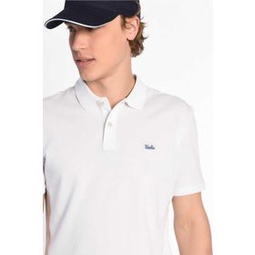 Ucla Beyaz Lake Polo Yaka Nakışlı Erkek T-shirt