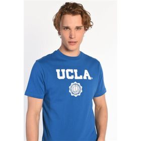 Ucla Gayley Bisiklet Yaka Standart Kalıp Baskılı Mavi Erkek T-shirt