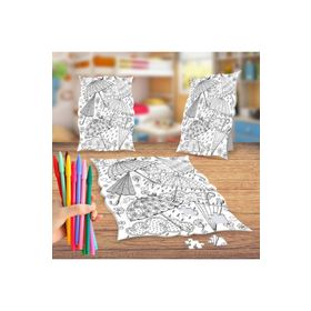 Uçuşan Şemsiyeler Boyama Puzzle Tablo
