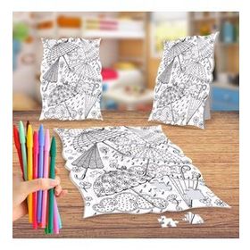 Uçuşan Şemsiyeler Boyama Puzzle Tablo
